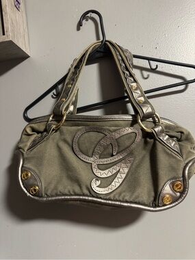 Vintage Y2K G-Unit Olive Canvas & Metallic Shoulder Bag